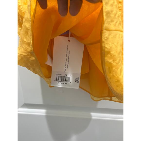 NWT FRAME 100% Silk Draped Crinkle Halter Neck Top Sz S - Picture 5 of 10